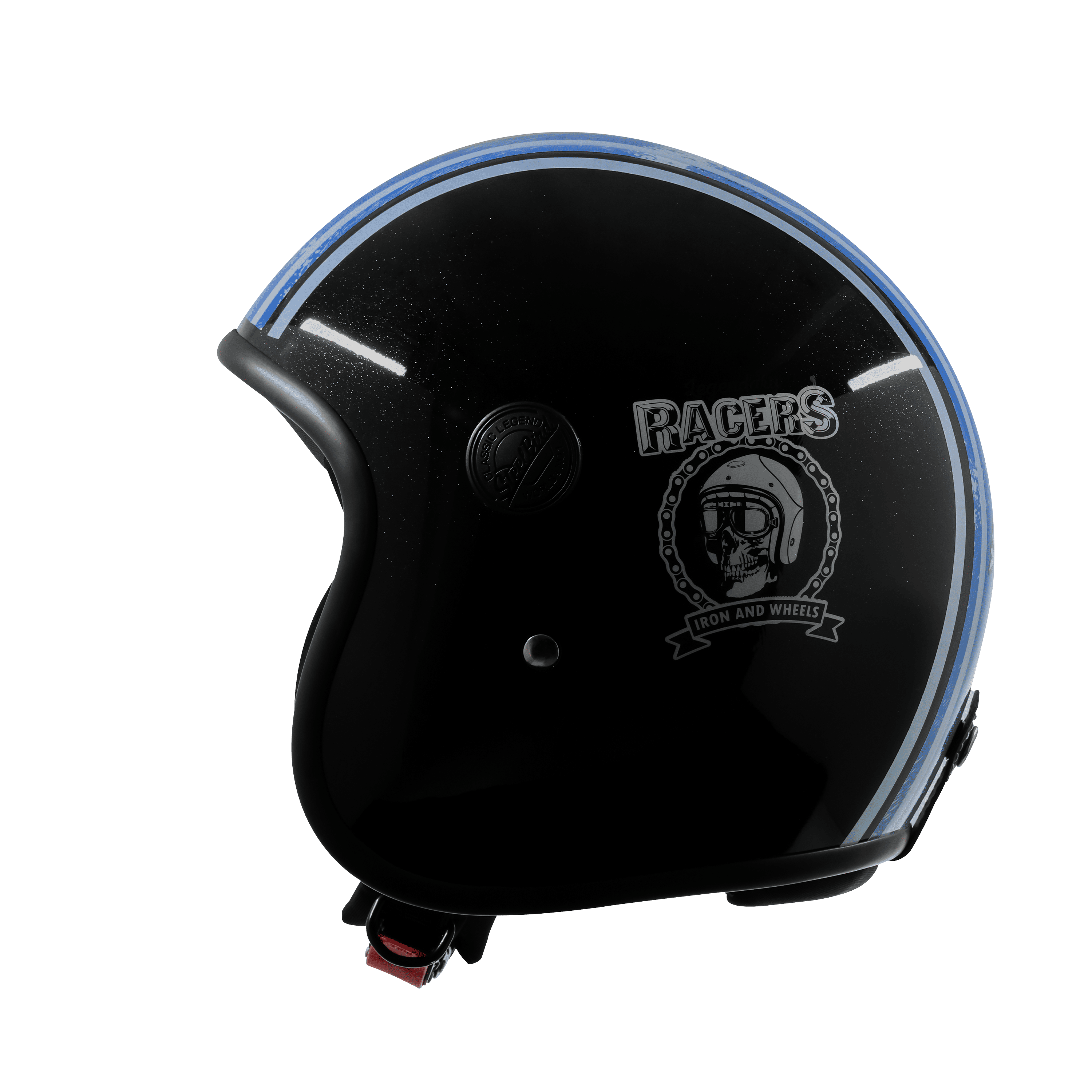 SBH-55 VINTAGE RACERS GLOSSY BLACK WITH DARK BLUE